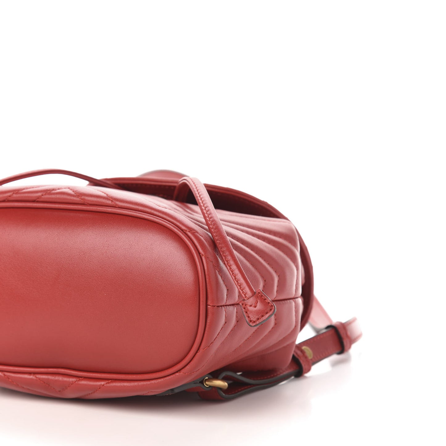 Calfskin Matelasse GG Marmont Flap Backpack Hibiscus Red