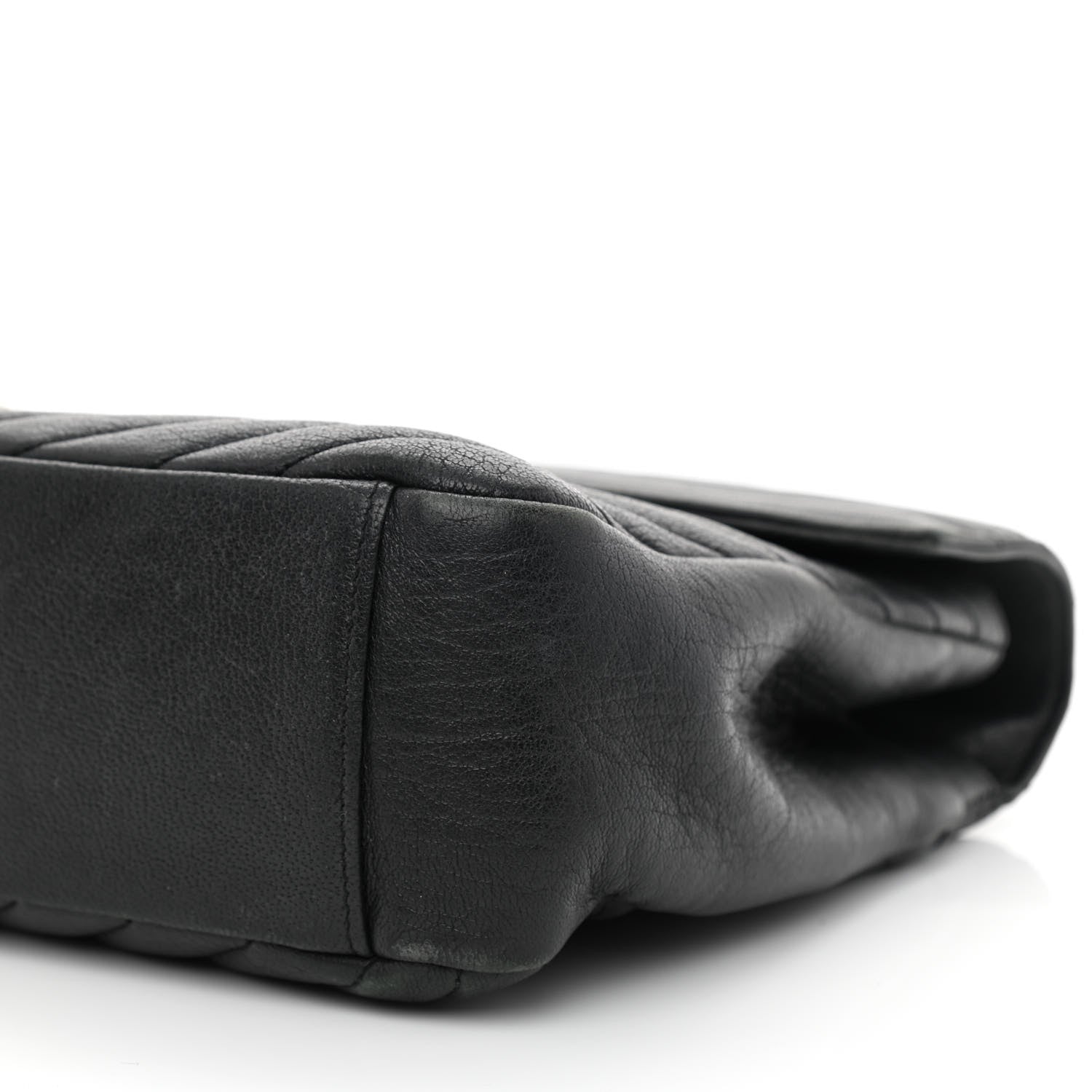 Saint Laurent Sheepskin Matelasse Chevron Monogram Large College Satchel Black 9 of 9