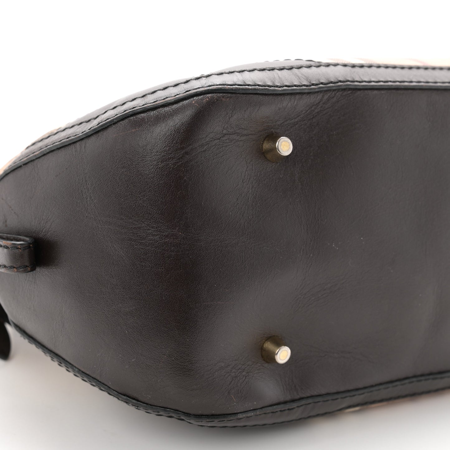 Haymarket Check Small Orchard Bowling Bag Chocolate