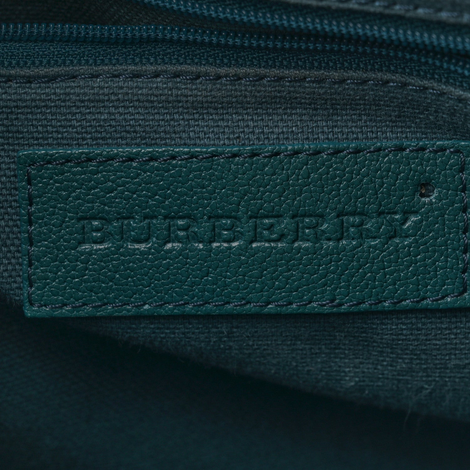 Burberry Haymarket Check Grainy Calfskin Pilgrim Satchel Blue 6 of 16