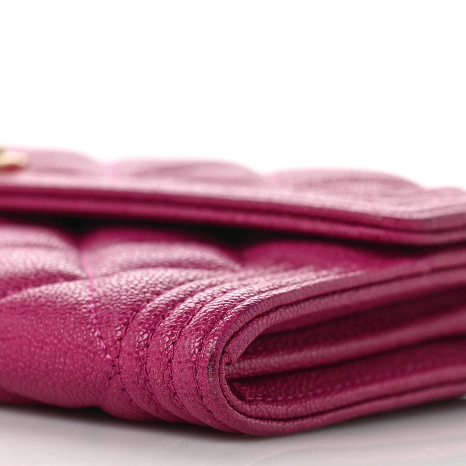 Chanel Caviar Quilted Large Boy Gusset Flap Wallet Fuchsia 9 of 9