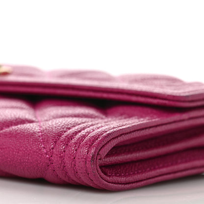 Chanel Caviar Quilted Large Boy Gusset Flap Wallet Fuchsia 9 of 9