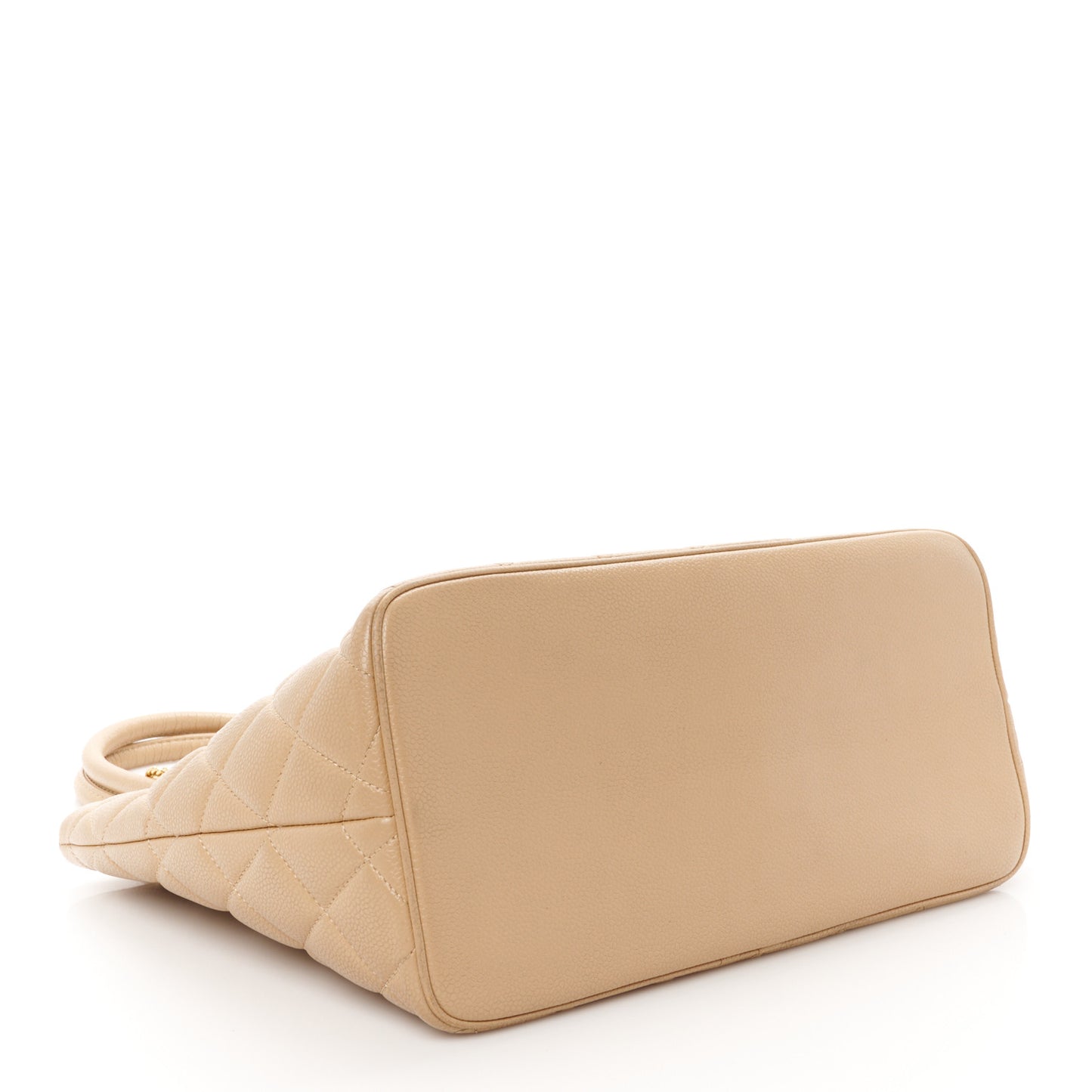 Caviar Quilted Medallion Tote Beige
