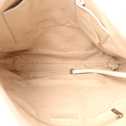 Chanel Caviar Stitched CC Pocket Tote White 5 of 13