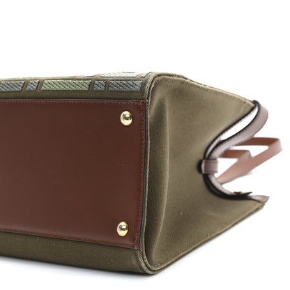 Fendi X SARAH COLEMAN Canvas FF Fish Eye Embroidered Medium Peekaboo X-Tote Amazzonia Ghianda 10 of 11