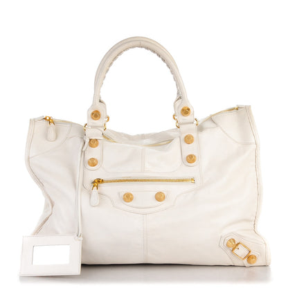 Balenciaga Agneau Giant 21 Gold Hardware Weekender White 1 of 8