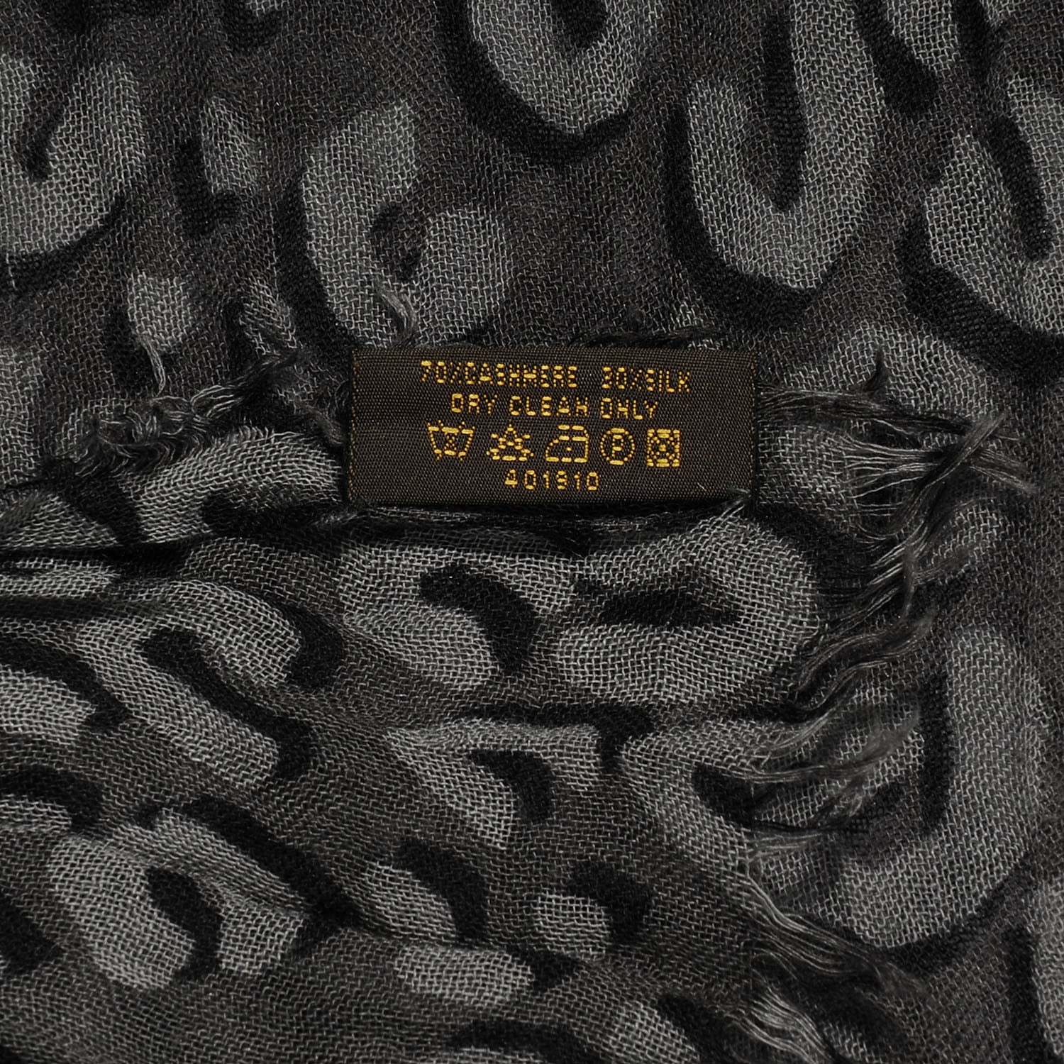 Louis Vuitton Cashmere Silk Leopard Stole Gres 7 of 7