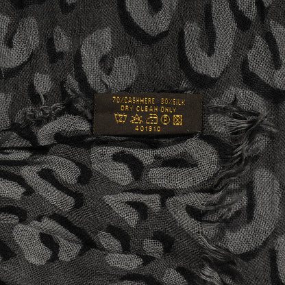 Louis Vuitton Cashmere Silk Leopard Stole Gres 7 of 7