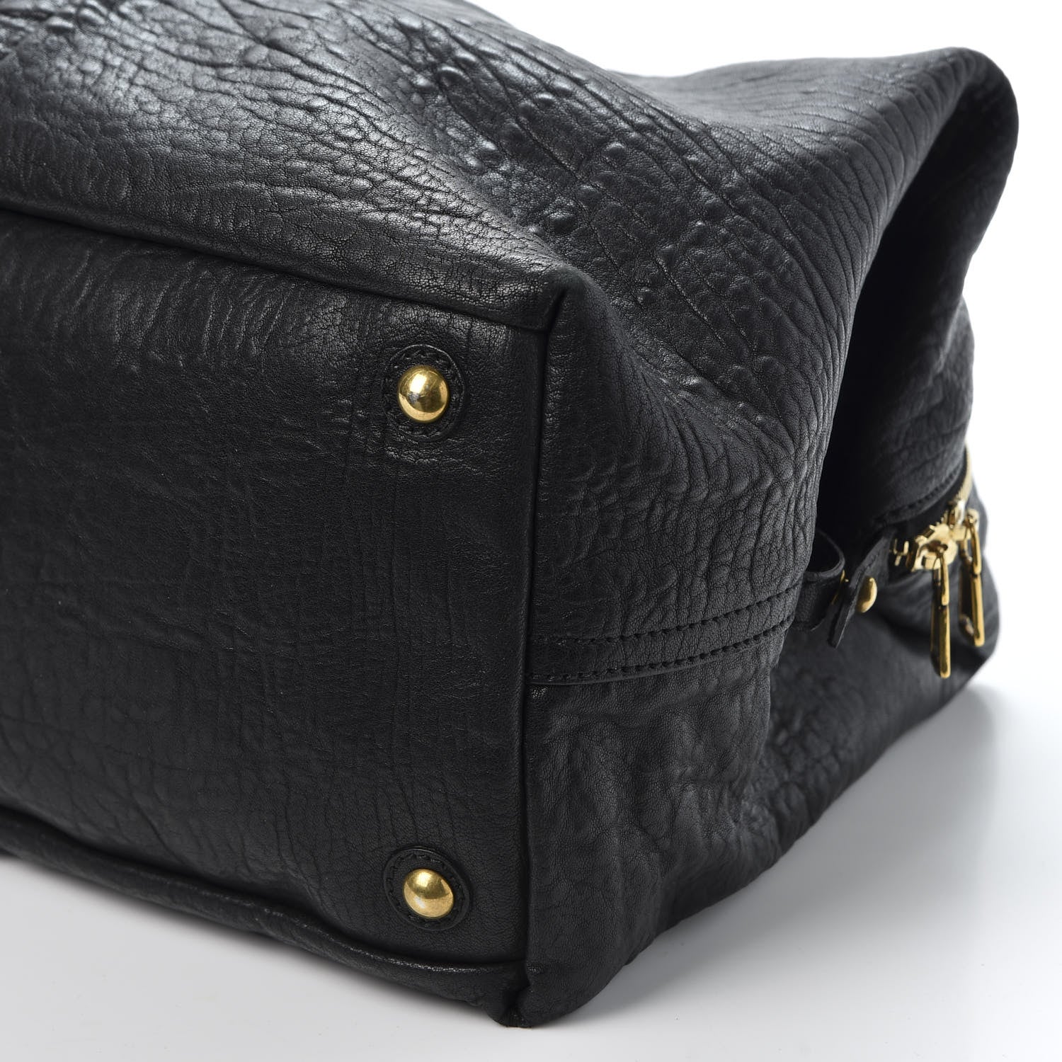 Saint Laurent Pebbled Lambskin Medium Easy Sac Black 6 of 8
