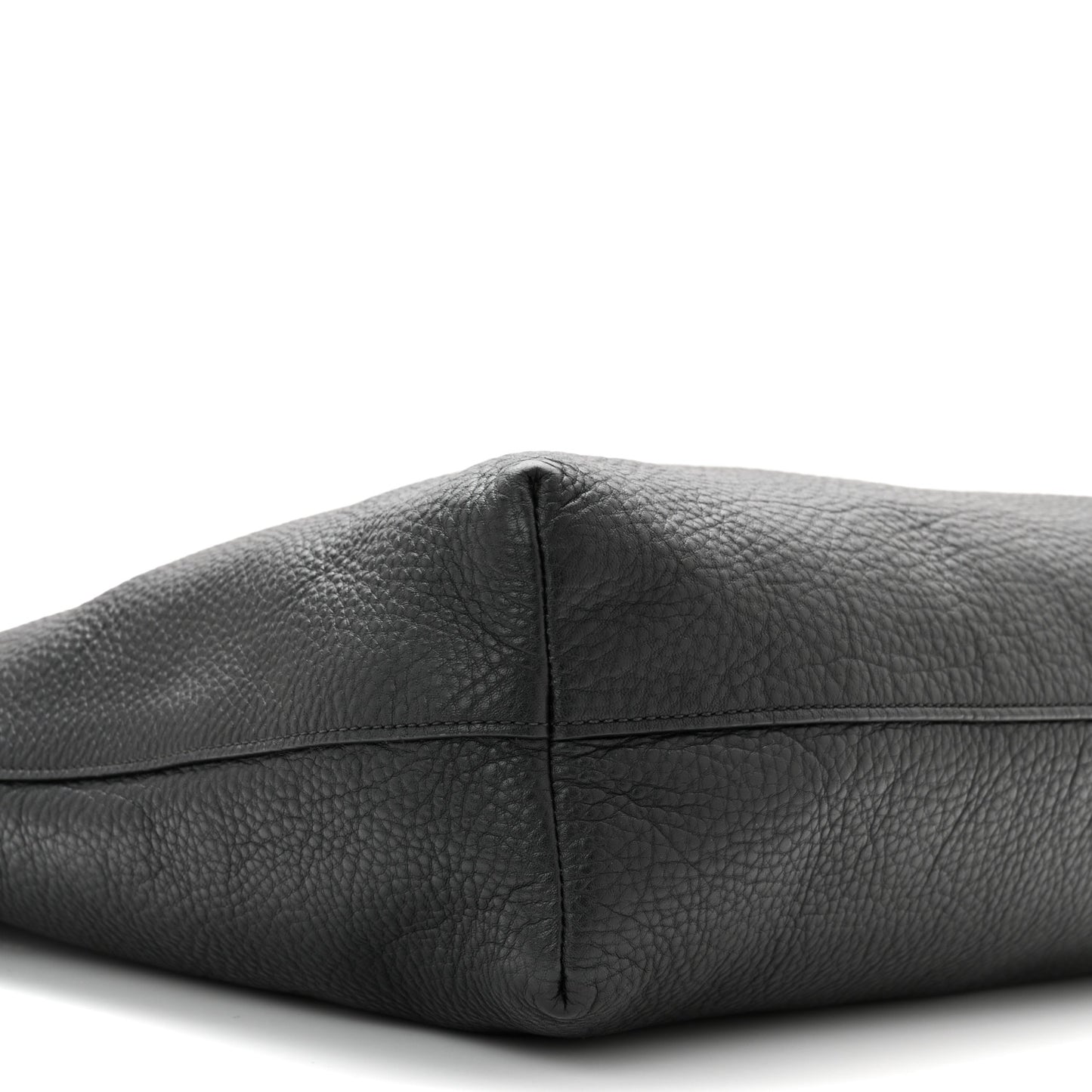 Vitello Daino Shopping Tote Black