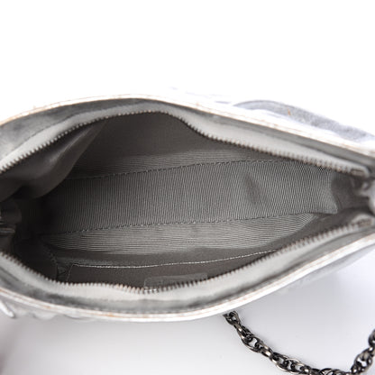 Burberry Metallic Calfskin Pochette Silver 4 of 11