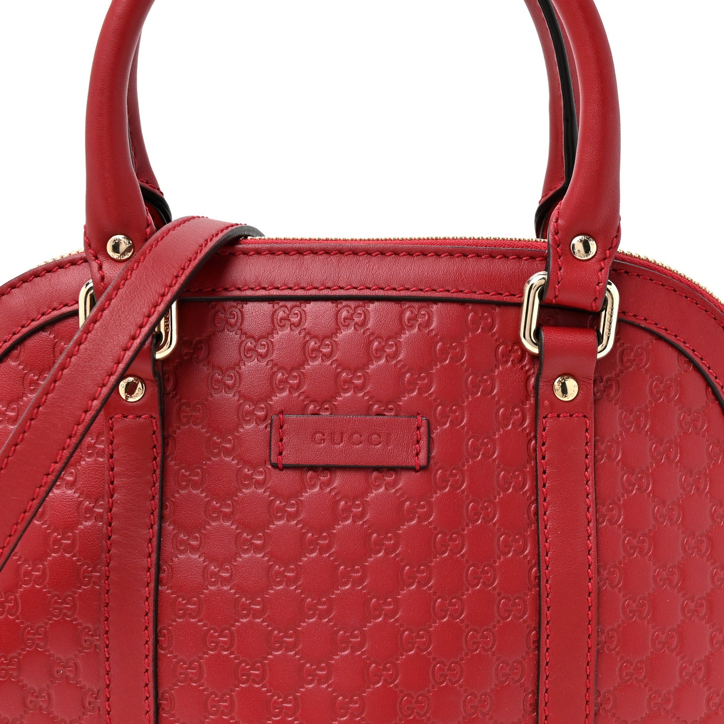 Soft Microguccissima Mini Dome Bag Rosso