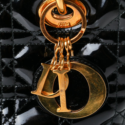 Christian Dior Patent Cannage Medium Lady Dior Black 5 of 8