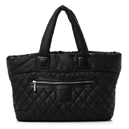 Chanel Nylon Quilted Large Coco Cocoon Tote Black 1 of 14