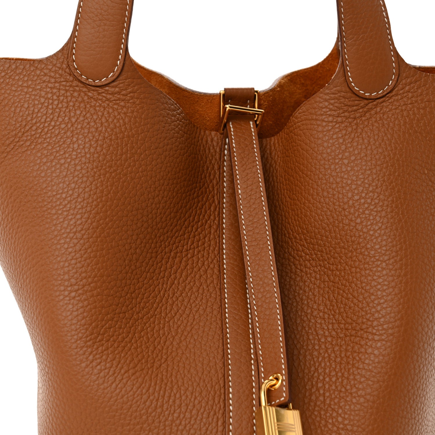 Hermes Taurillon Clemence Picotin Lock 22 MM Gold 8 of 12