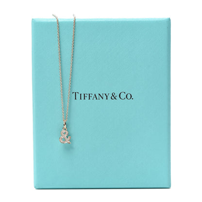 Tiffany 18K Rose Gold Diamond Small Ampersand Pendant Necklace 8 of 8