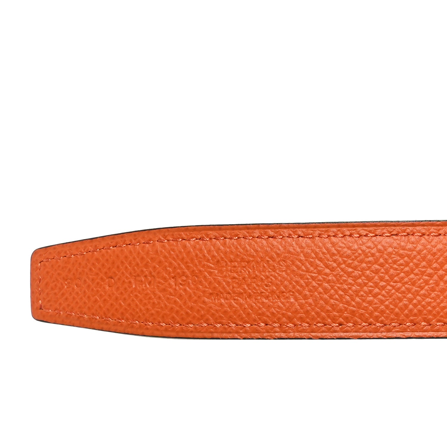 Hermes Swift Epsom 24mm Belt Strap 80 32 Orange Black 3 of 5