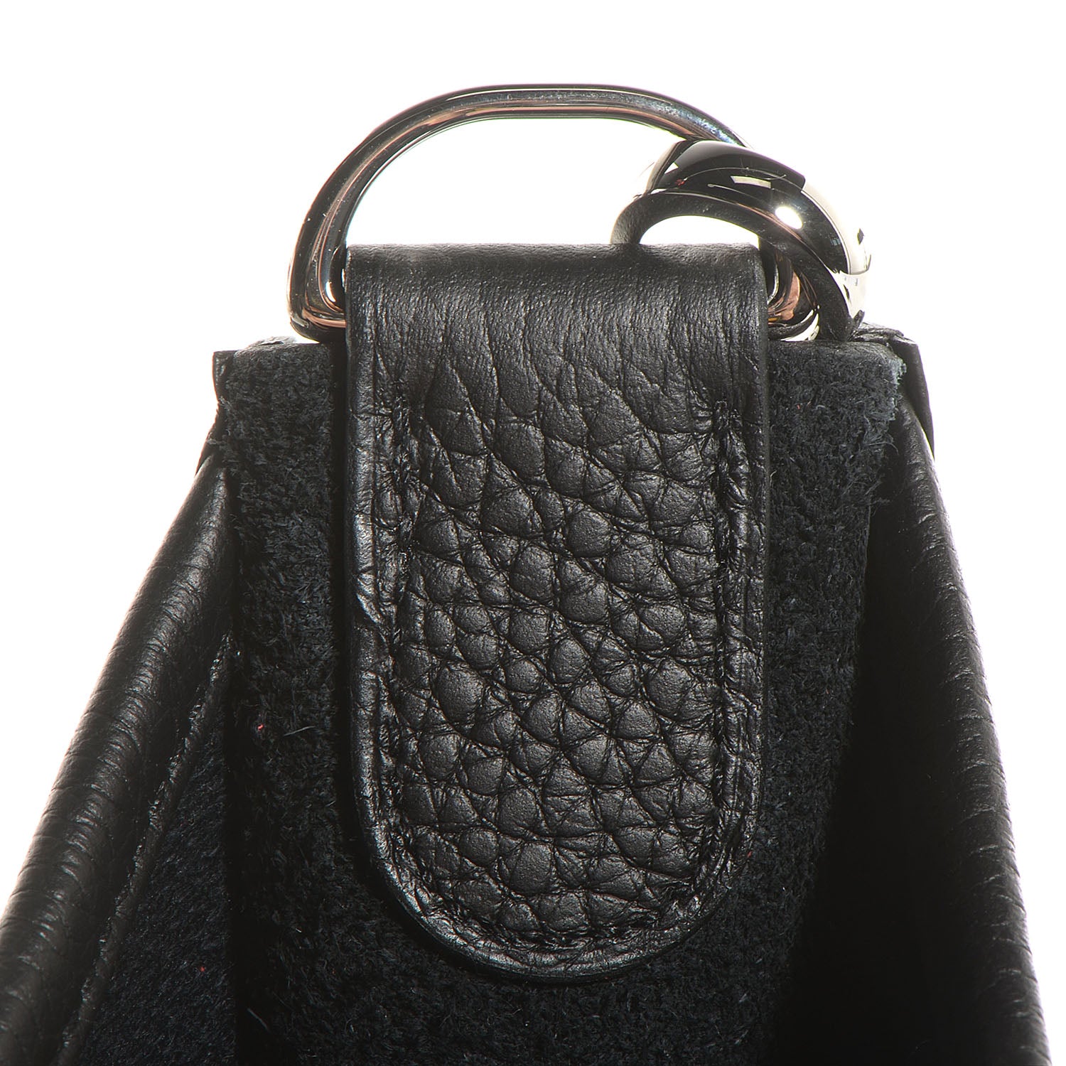 Hermes Toile Taurillon Clemence Evelyne III PM Ecru Black 8 of 18