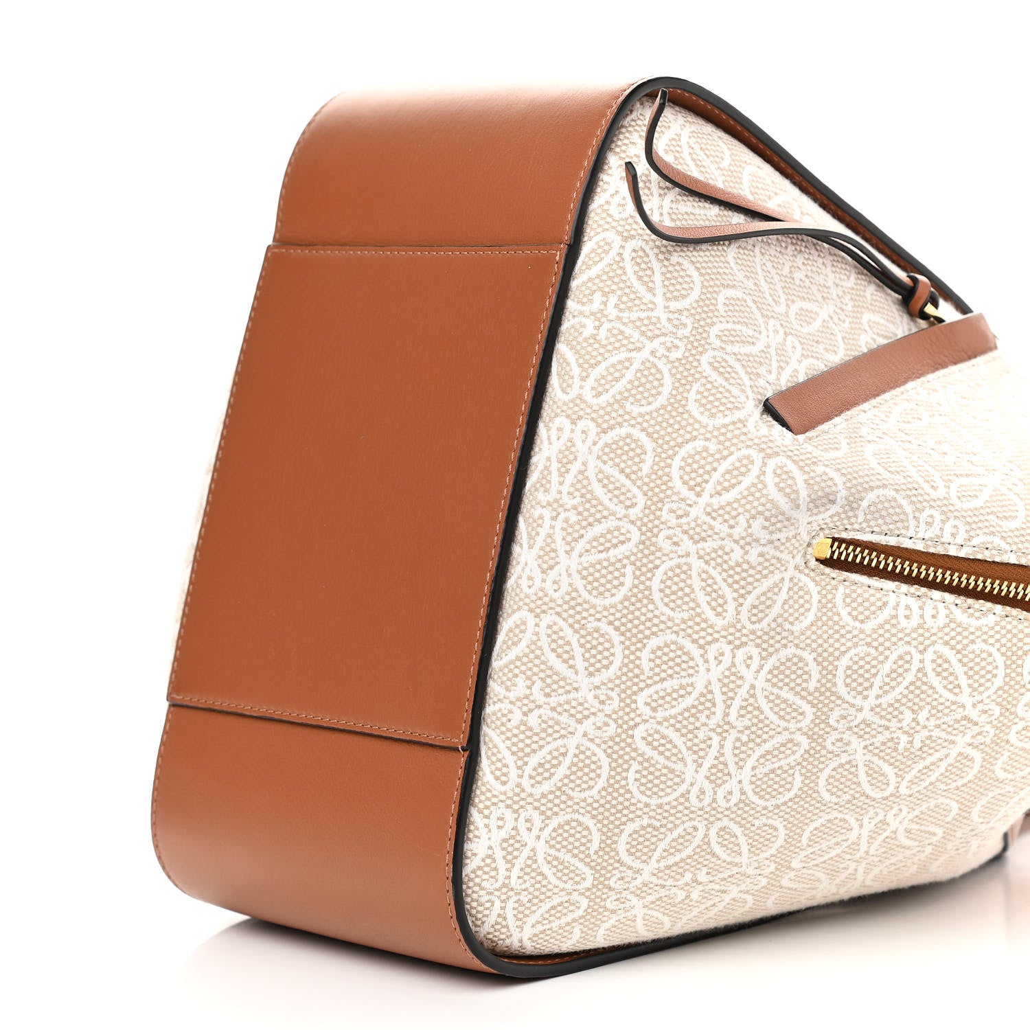 Loewe Calfskin Canvas Anagram Small Hammock Shoulder Bag Ecru Tan 10 of 10
