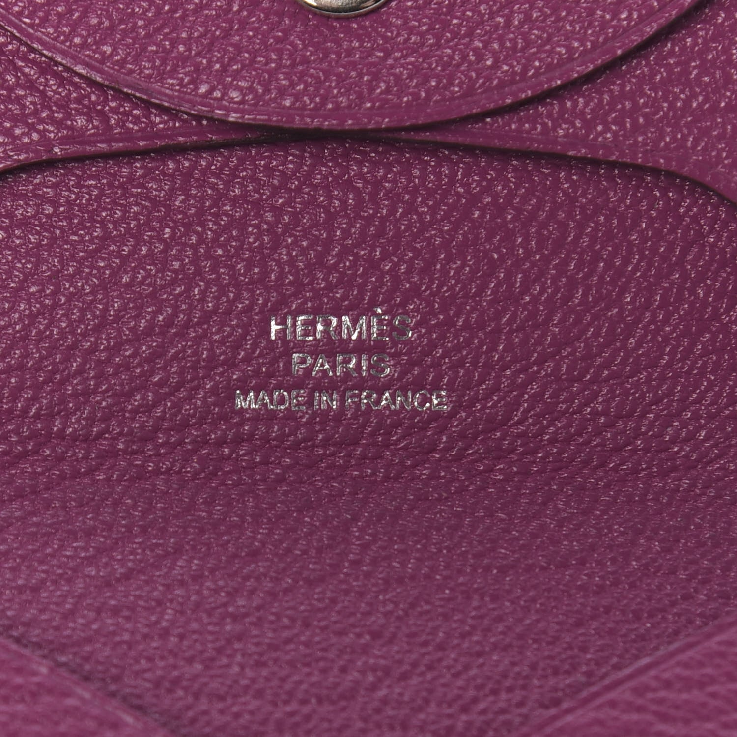 Hermes Chevre Mysore Bastia Coin Purse Rose Pourpre 6 of 8