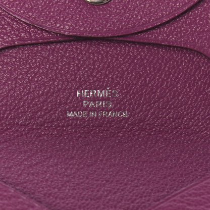 Hermes Chevre Mysore Bastia Coin Purse Rose Pourpre 6 of 8