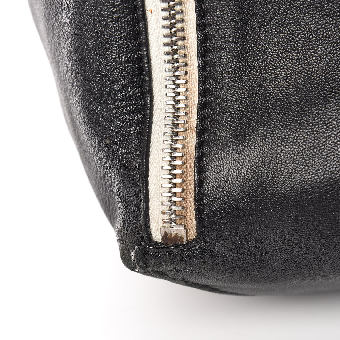 Smooth Lambskin Vertical Zip Cabas Black