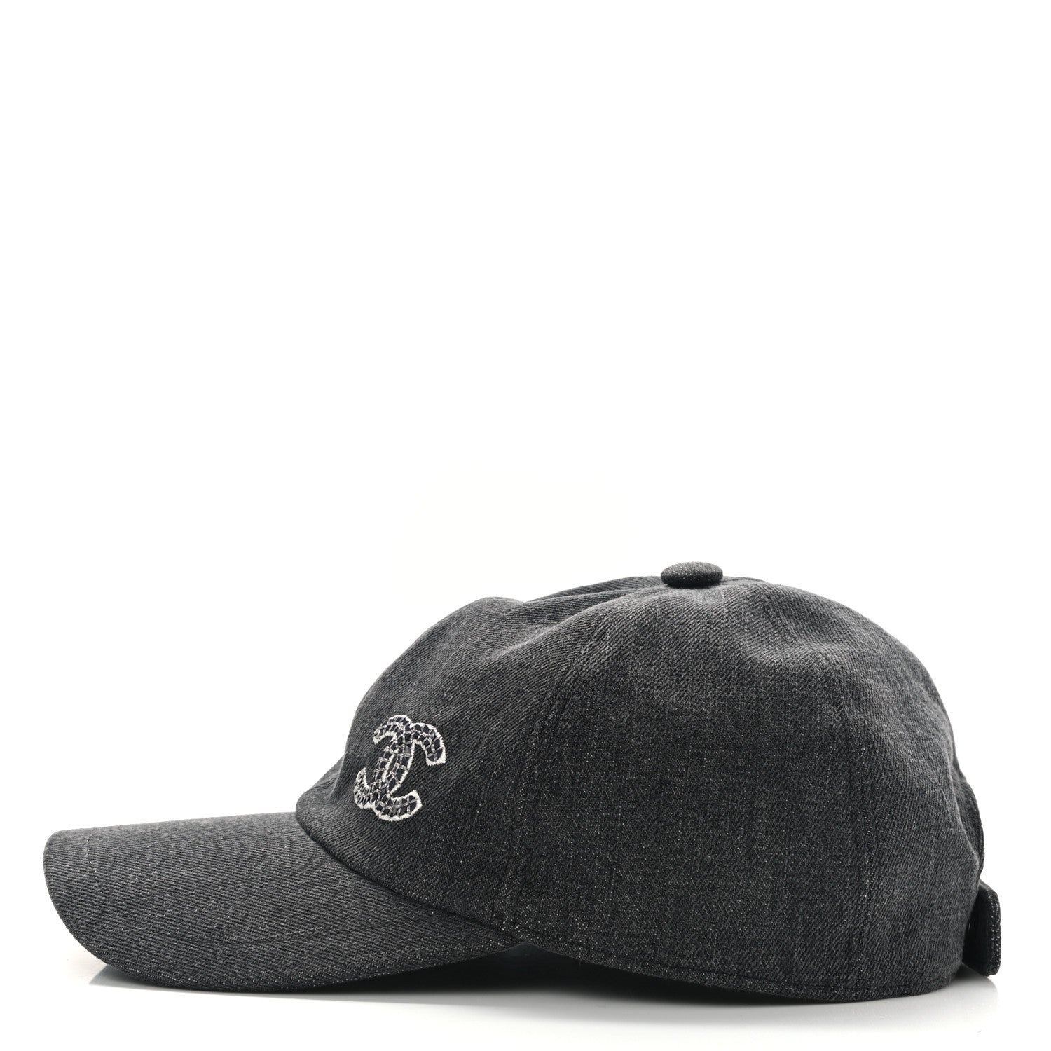 Chanel Cotton Sequin CC Cap Hat Black 4 of 9