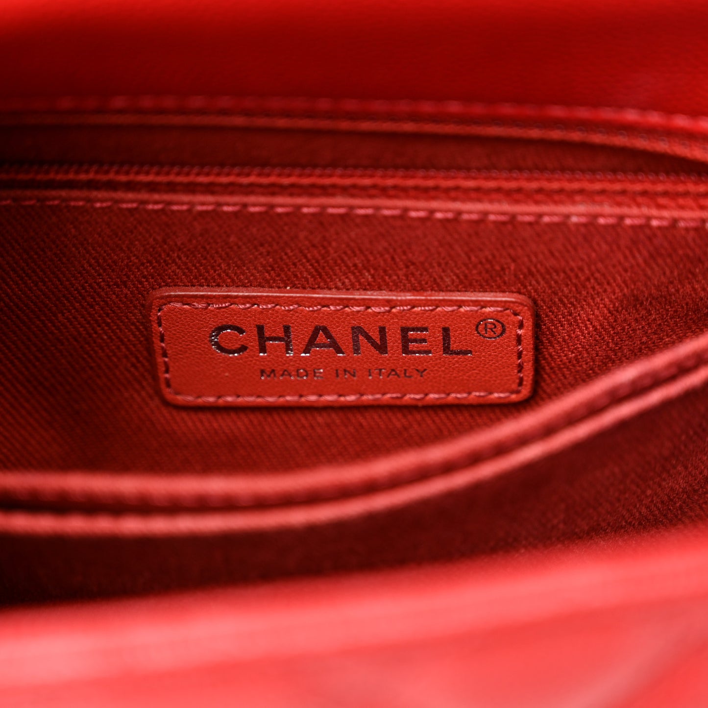 Caviar Quilted Mini Coco Handle Flap Red