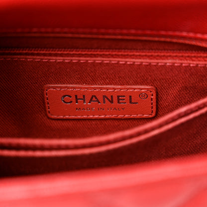 Chanel Caviar Quilted Mini Coco Handle Flap Red 6 of 12