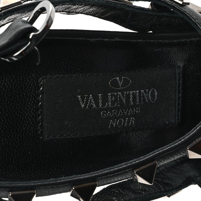 Valentino Garavani Calfskin Nappa Rockstud Ankle Strap 100mm Pumps 36.5 Black 8 of 9