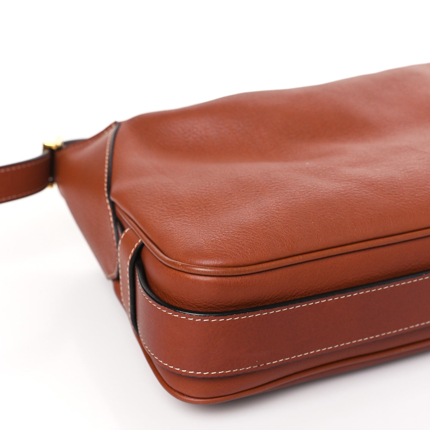 Supple Calfskin Medium Romy Shoulder Bag Tan