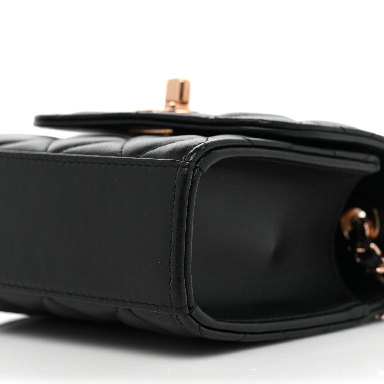 Chanel Lambskin Quilted Mini Trendy CC Clutch With Chain Black 8 of 9