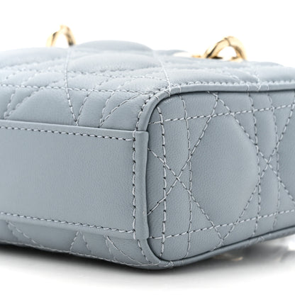 Christian Dior Lambskin Cannage Micro Lady D-Joy Cloud Blue 9 of 10