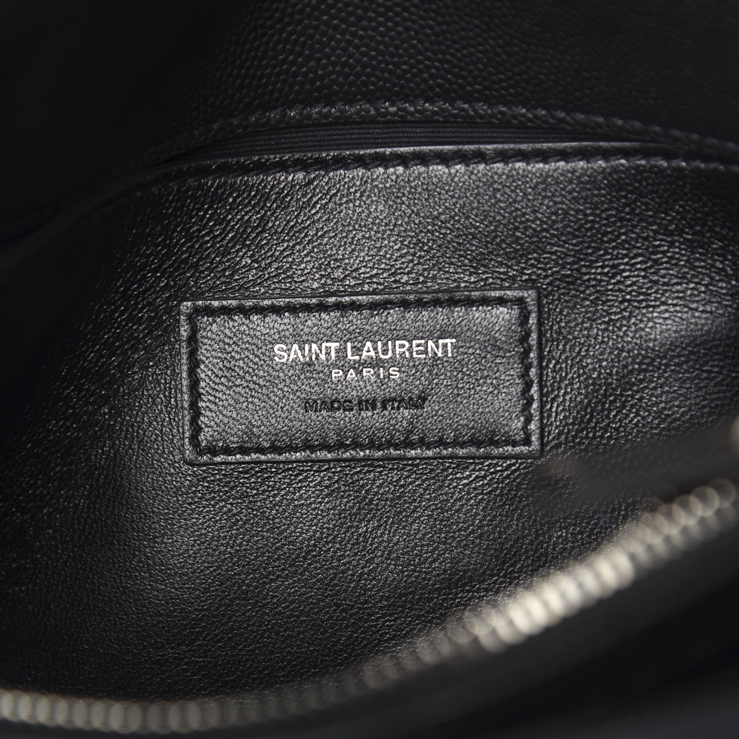 Saint Laurent Grain De Poudre Small West Hollywood Monogram Fold-Over Bag Black 5 of 11