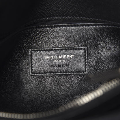 Saint Laurent Grain De Poudre Small West Hollywood Monogram Fold-Over Bag Black 5 of 11