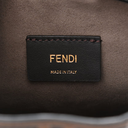 Fendi Vitello Liberty F is Fendi Bi-Color FF 1974 Embossed Mini Mon Tresor Bucket Bag Maya Black 6 of 12