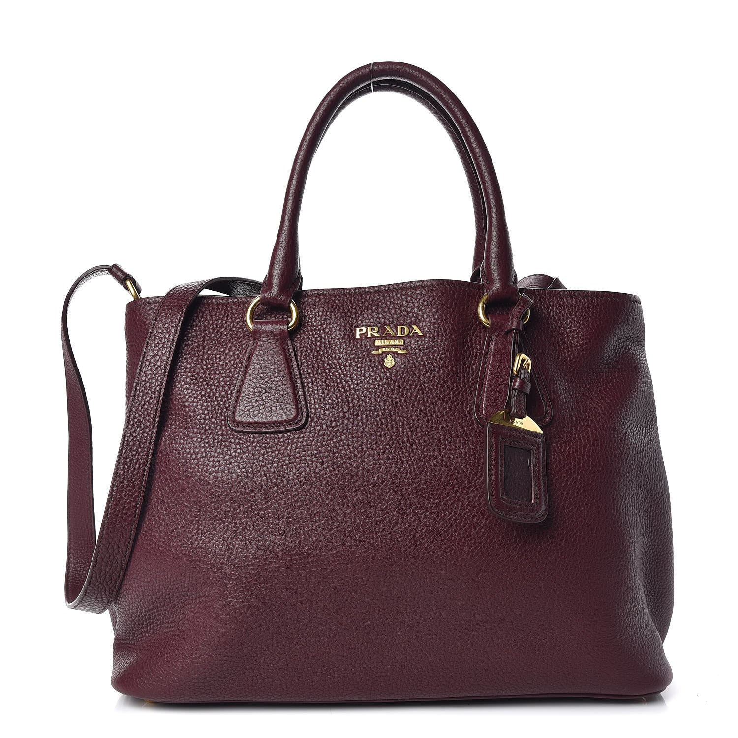 Prada Vitello Daino Tote Granato 1 of 9