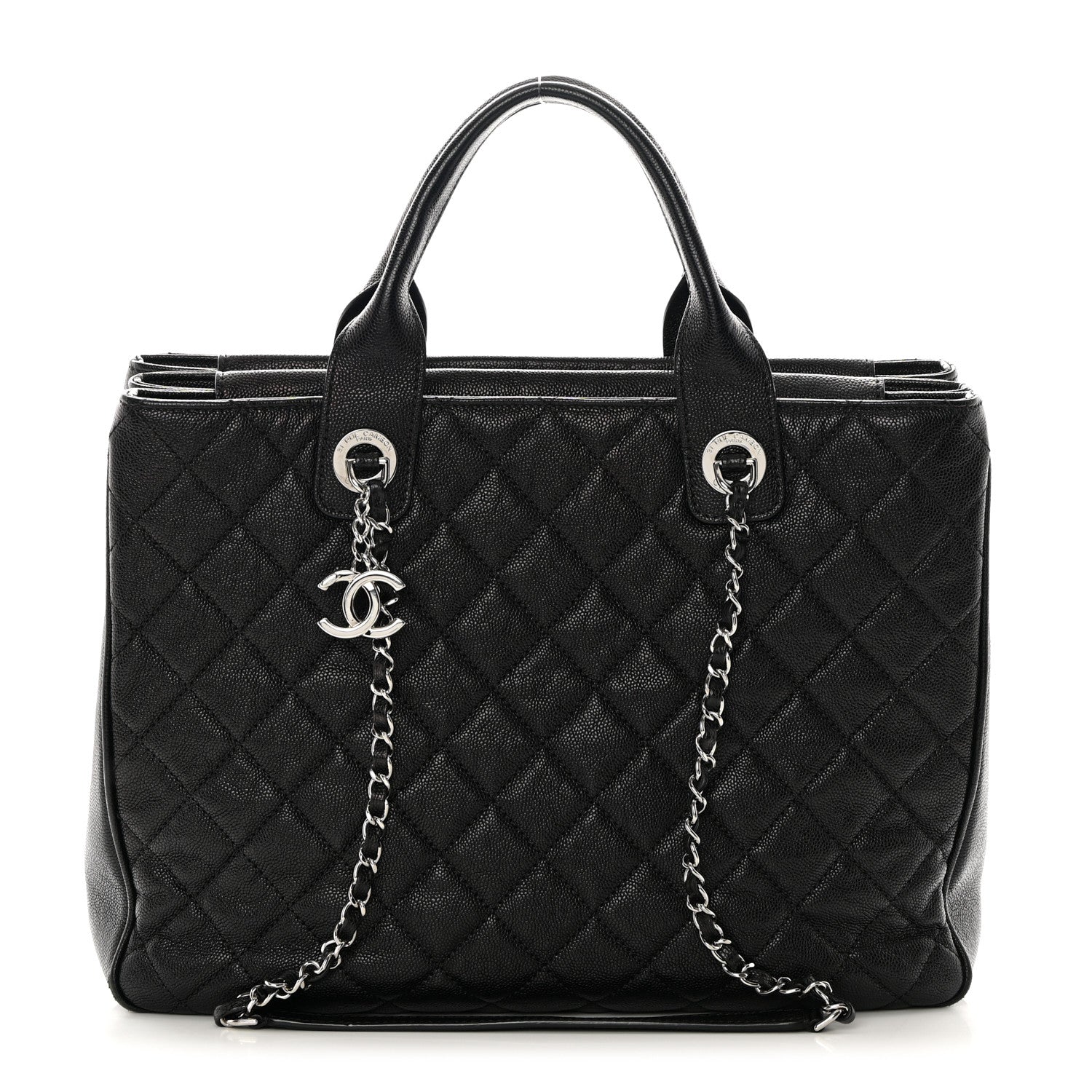 Chanel Caviar Quilted Large Urban Companion Top Handle Shopping Tote Black 1 of 18