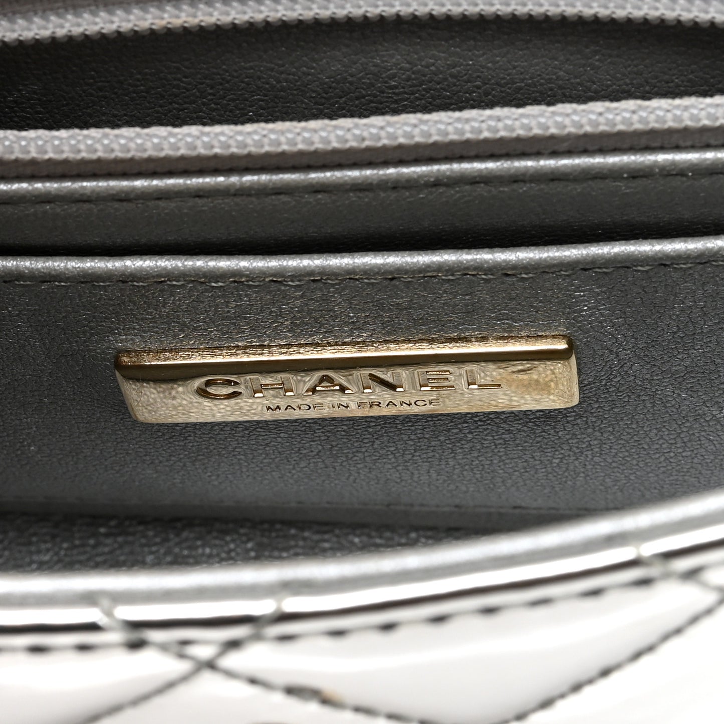 Mirror Calfskin Metallic Calfskin Quilted Hollywood Boulevard Mini Flap With Star Coin Purse Silver