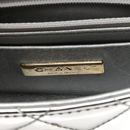 Chanel Mirror Calfskin Metallic Calfskin Quilted Hollywood Boulevard Mini Flap With Star Coin Purse Silver 6 of 11