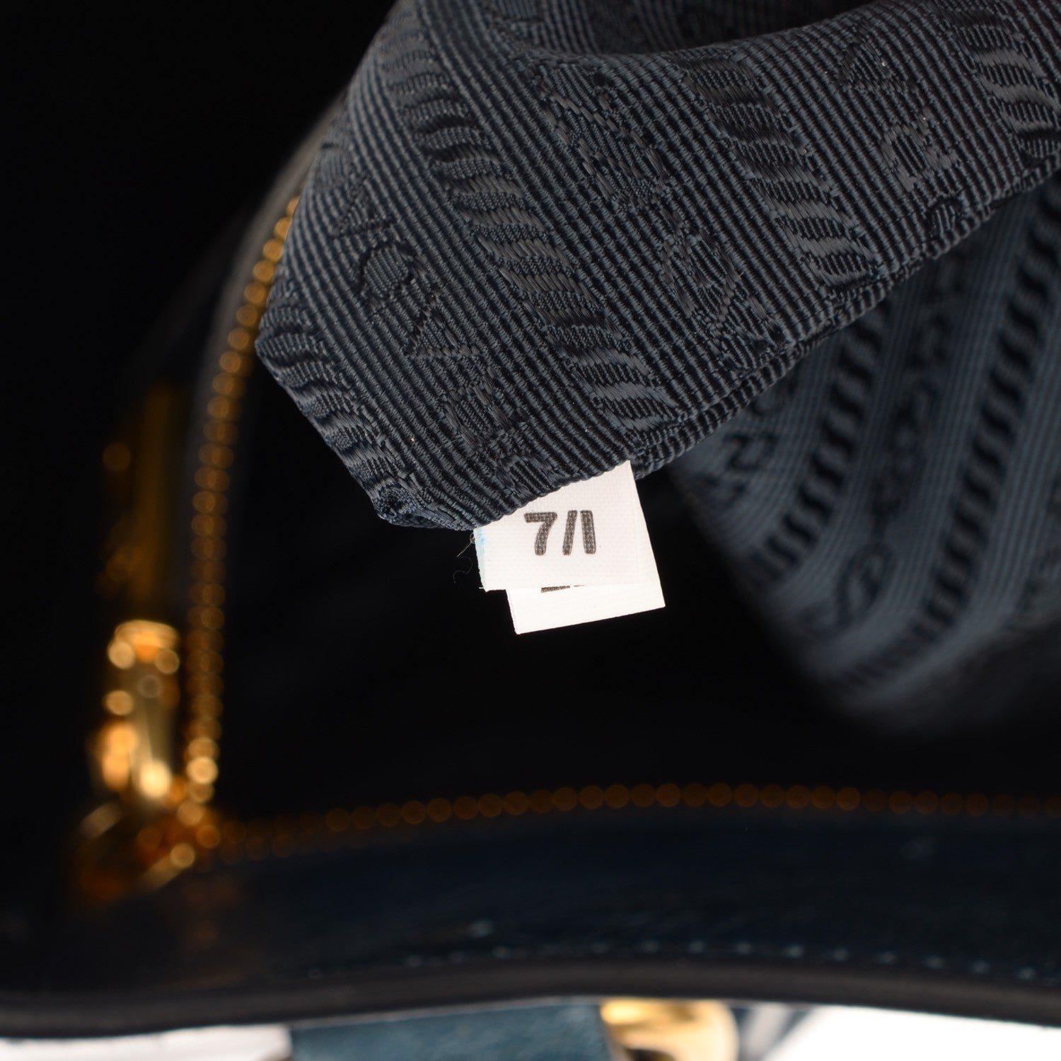 Prada Vitello Shine Tote Denim 11 of 11