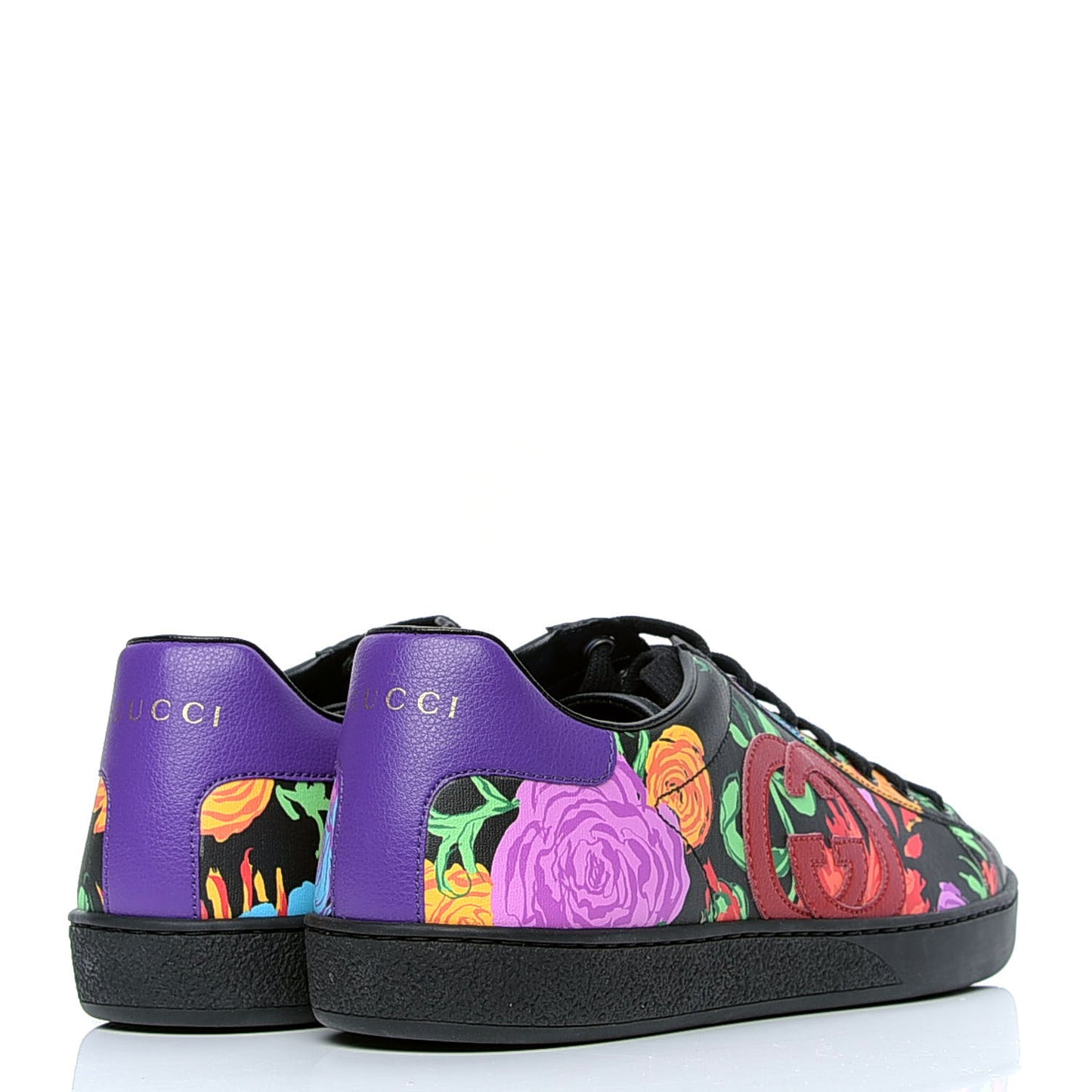 X KEN SCOTT Canvas Infinity Jenni Womens Ace Sneakers 39.5 Black Pink Hibiscus Red Blue Shine Purple
