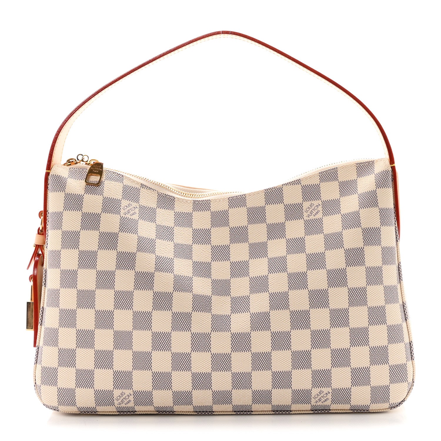Louis Vuitton Damier Azur Slouchy PM Rose Ballerine 1 of 9