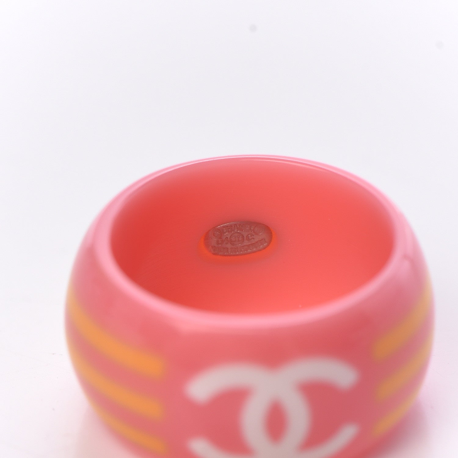 Chanel Resin CC Ring 7.5 Pink 4 of 4