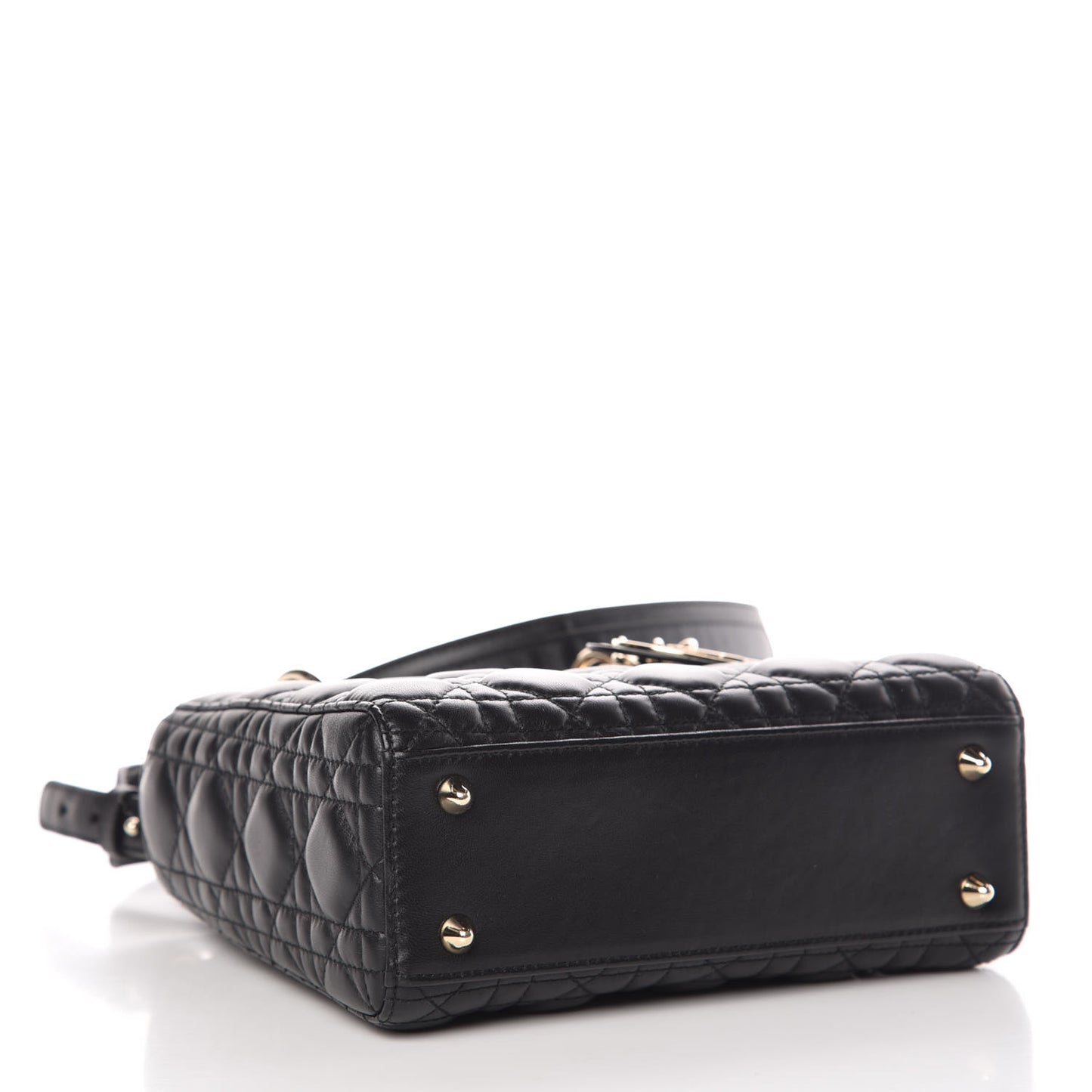Lambskin Cannage Small Lucky Badges My Lady Dior Black