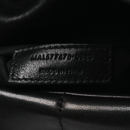 Saint Laurent Lambskin Quilted Toy Loulou Puffer Monogram Monochrome Chain Satchel Black 14 of 23