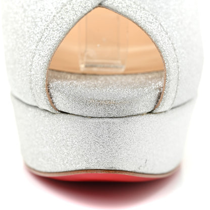 Christian Louboutin Mini Glitter Cathy 150 Pumps 39 Silver 11 of 18