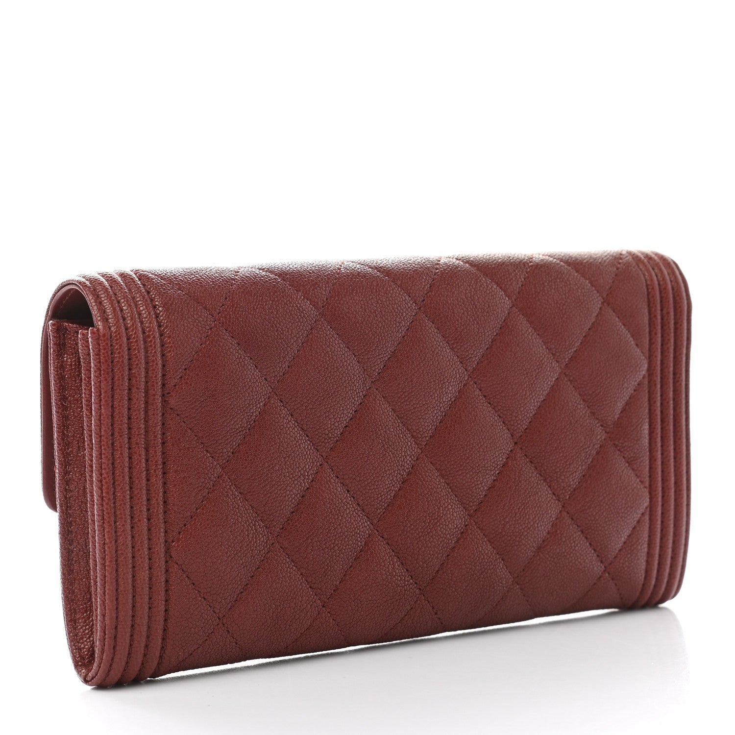 Chanel Caviar Quilted Boy Flap Wallet Red 3 of 9