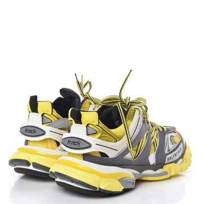 Balenciaga Mesh Nylon Womens Track Sneakers 39 Jaune Black White 4 of 16