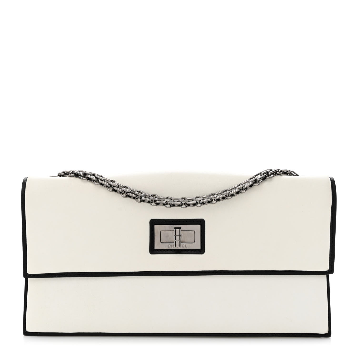 Chanel Lambskin Mademoiselle East West Flap White 1 of 11